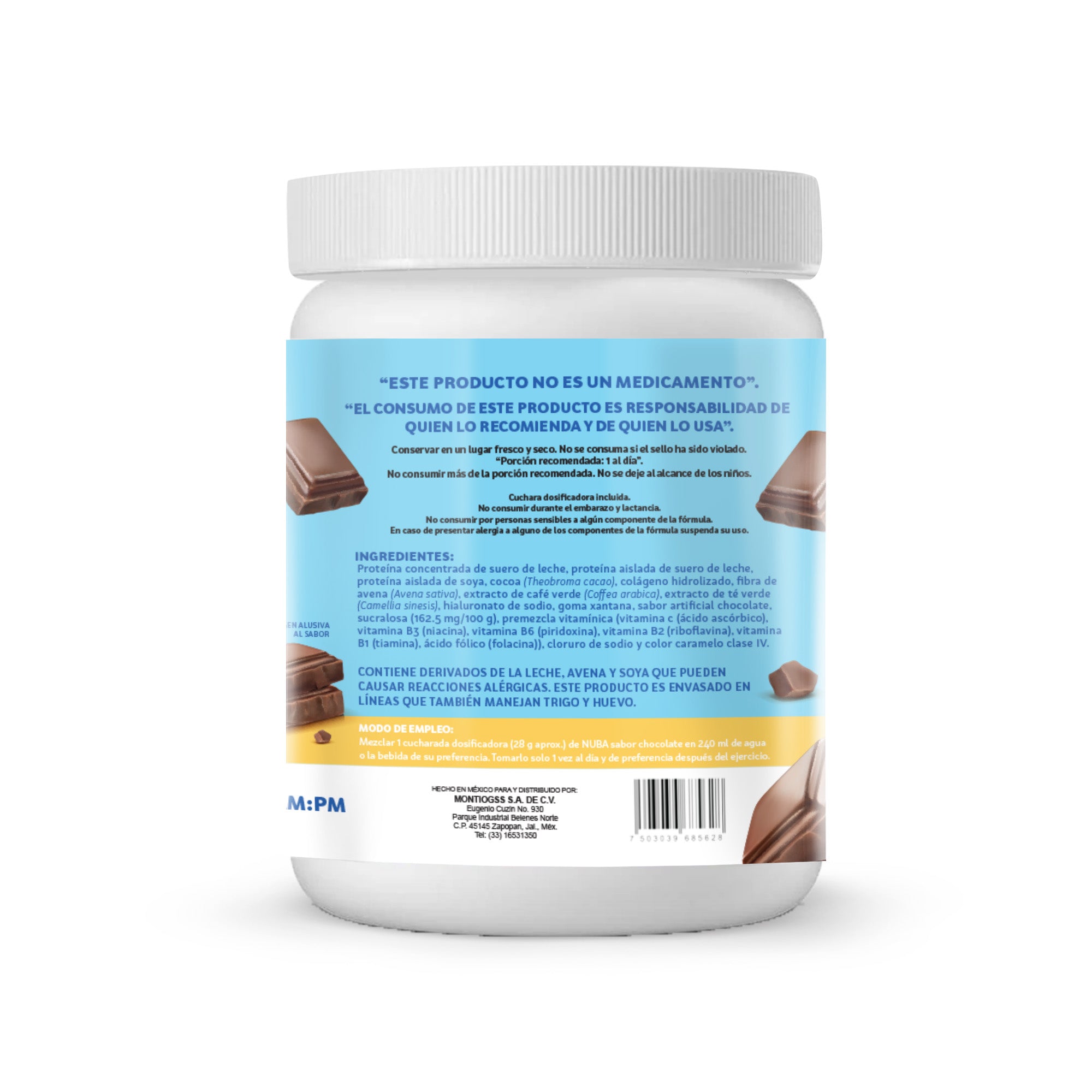 Proteína NUBA CHOCOLATE 500 GR