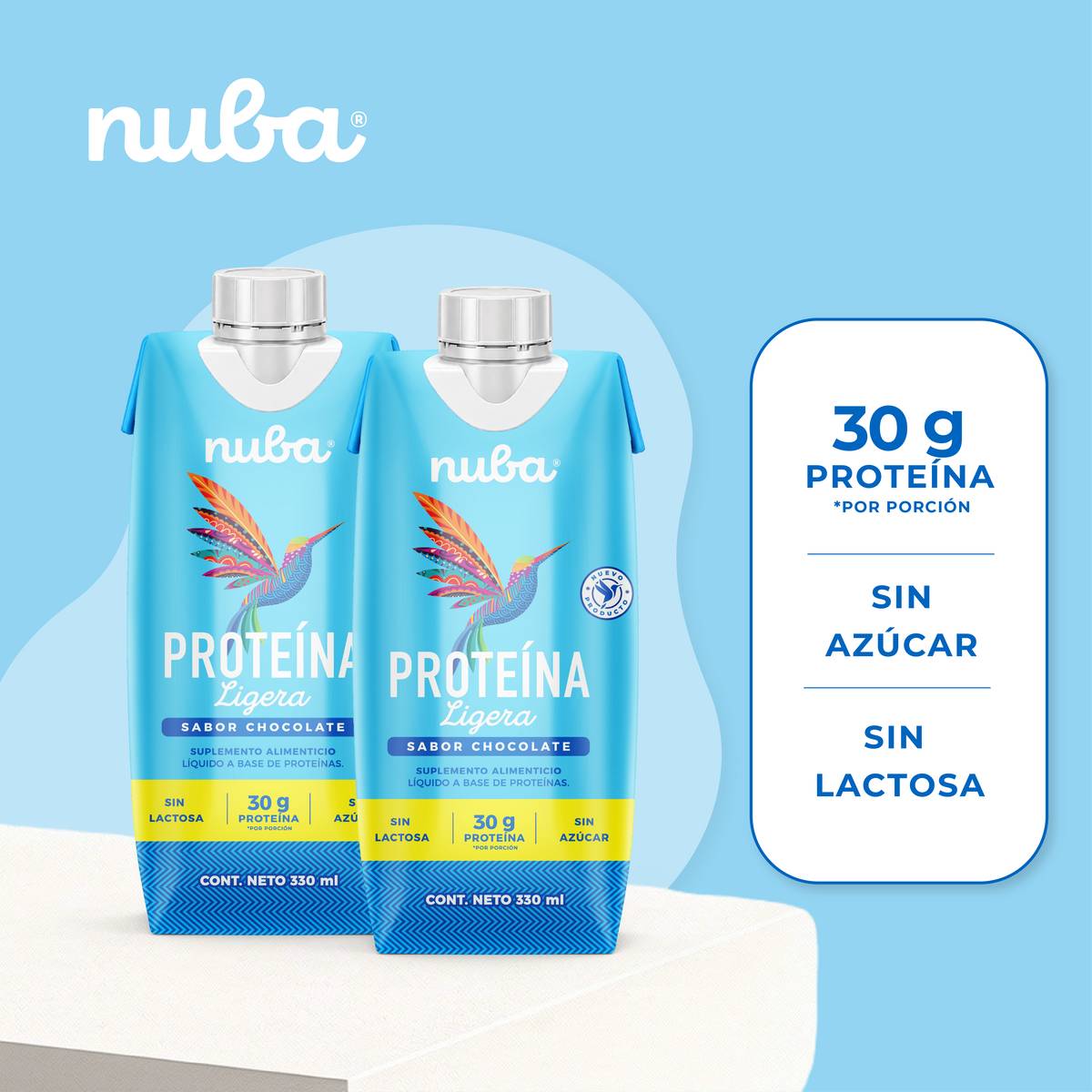 Nuba Proteína Bebida  12 Pack Sabor Chocolate